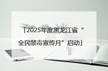 2025年度黑龙江省“全民禁毒宣传月”启动
