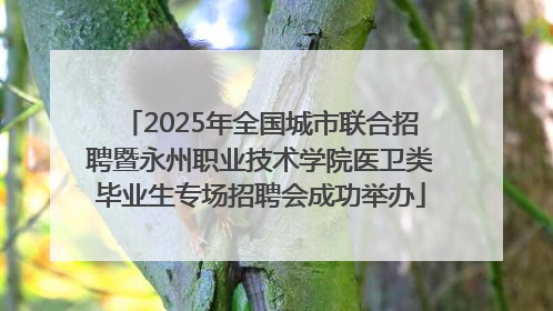 2025年全国城市联合招聘暨永州职业技术学院医卫类毕业生专场招聘会成功举办