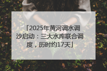 2025年黄河调水调沙启动：三大水库联合调度，历时约17天