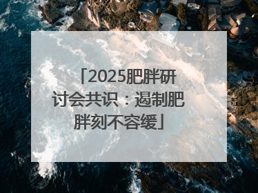 2025肥胖研讨会共识：遏制肥胖刻不容缓