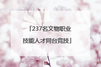 237名文物职业技能人才同台竞技