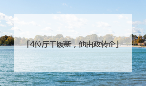 4位厅干履新，他由政转企