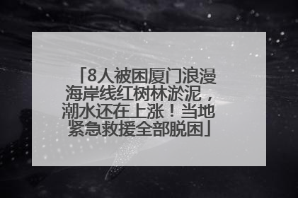 8人被困厦门浪漫海岸线红树林淤泥，潮水还在上涨！当地紧急救援全部脱困