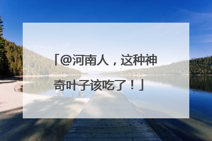 @河南人，这种神奇叶子该吃了！