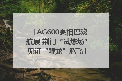 AG600亮相巴黎航展 荆门“试炼场”见证“鲲龙”腾飞